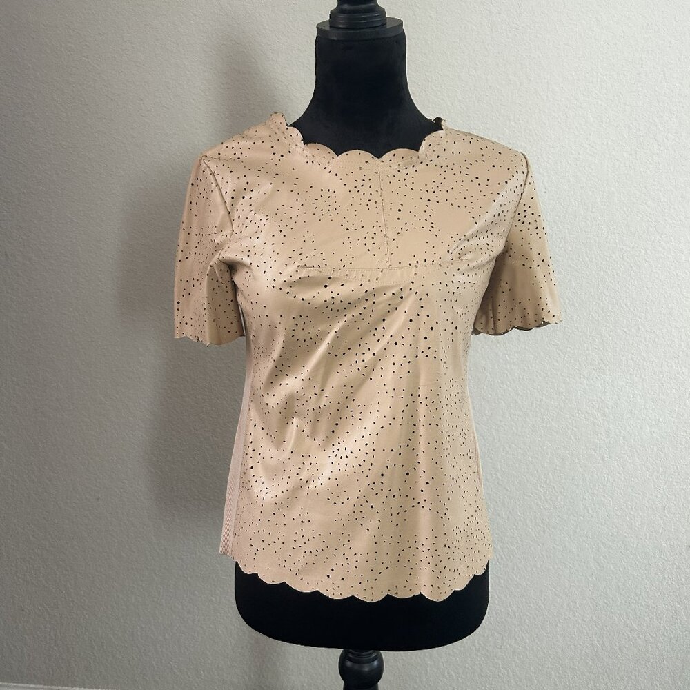 Vintage BCBG Leather Shirt - Size S